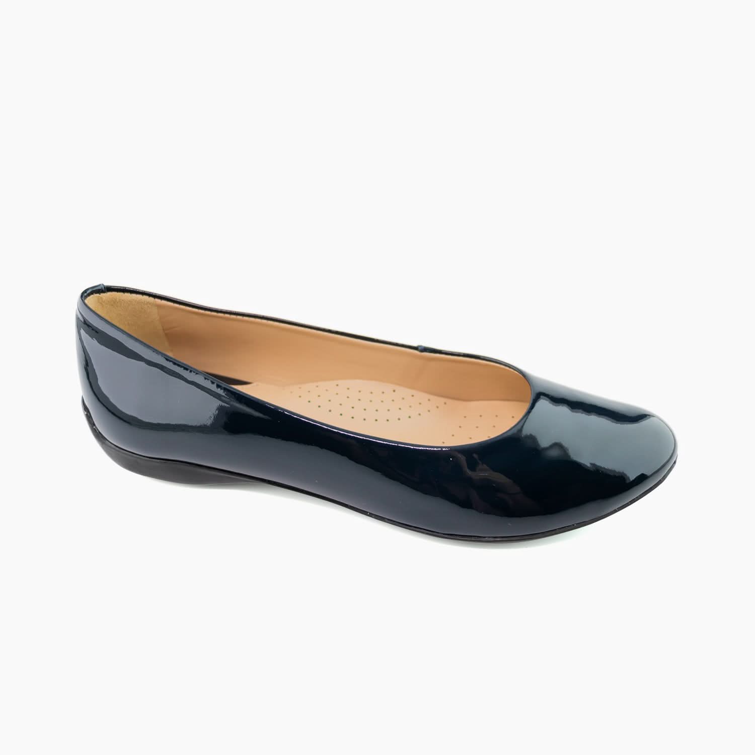Bedford St Flat, Women Navy Soft Patent / 8 Bedford St Flat, Women Navy Soft Patent / 8